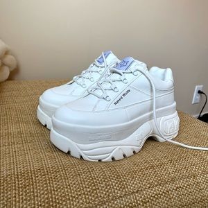 Naked Wolfe SPORTY WHITE VEGAN LEATHER sneakers